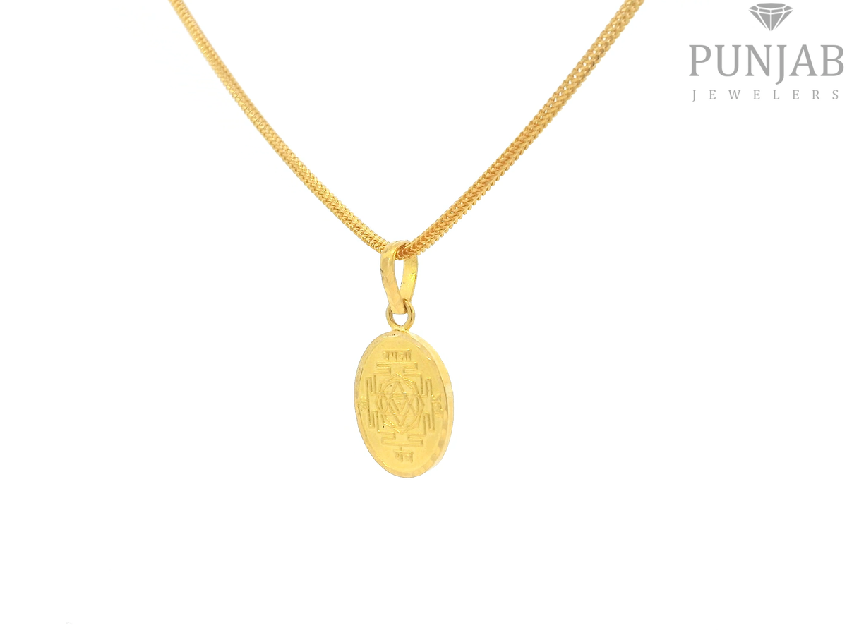 22K Yellow Gold Traditional Pendant
