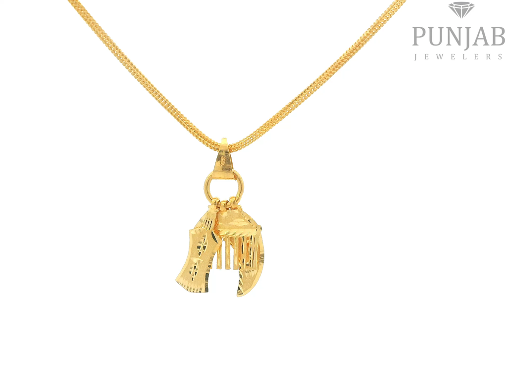 22K Yellow Gold Khanda Pendant