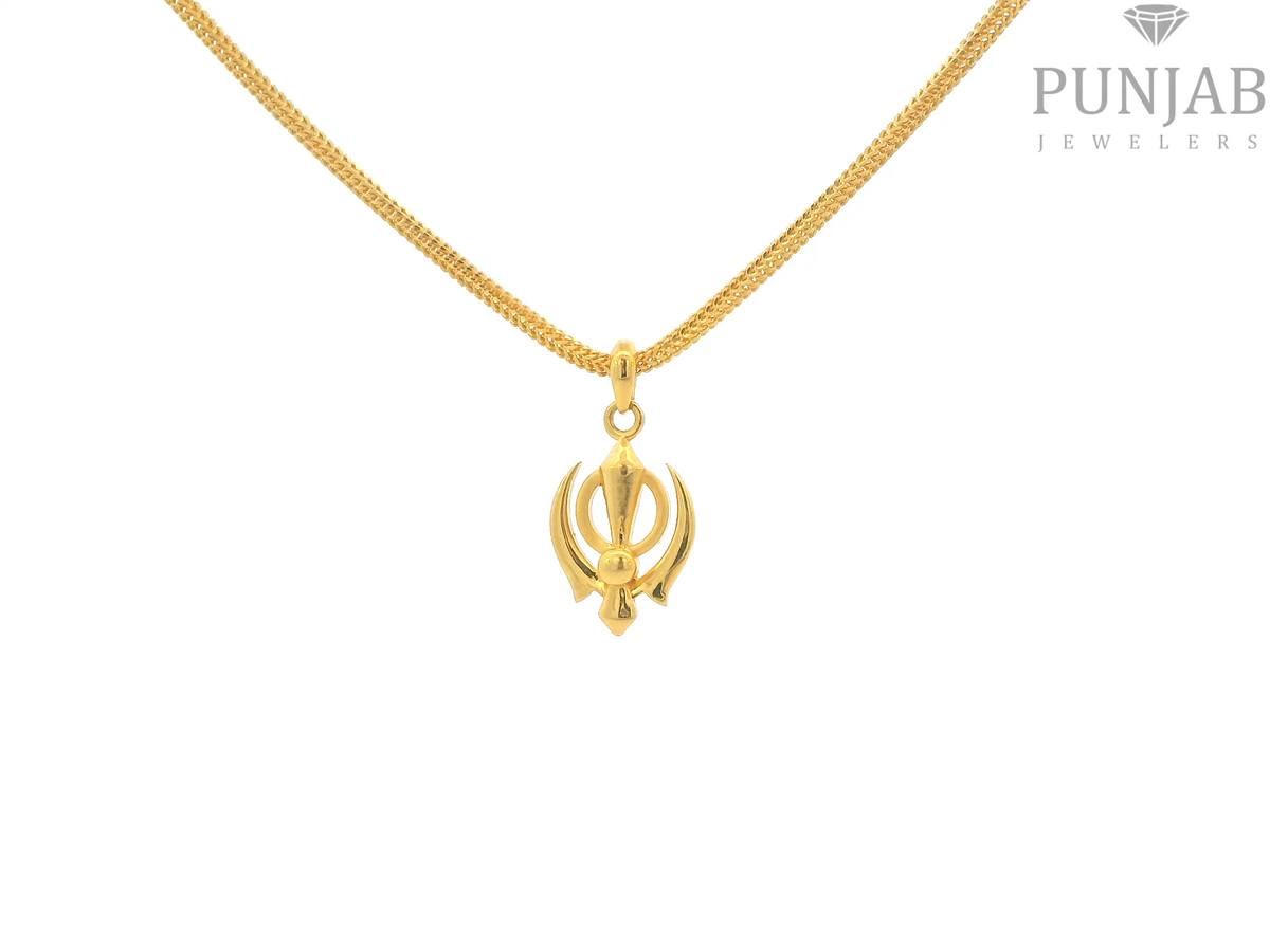 22K Yellow Gold Khanda Pendant