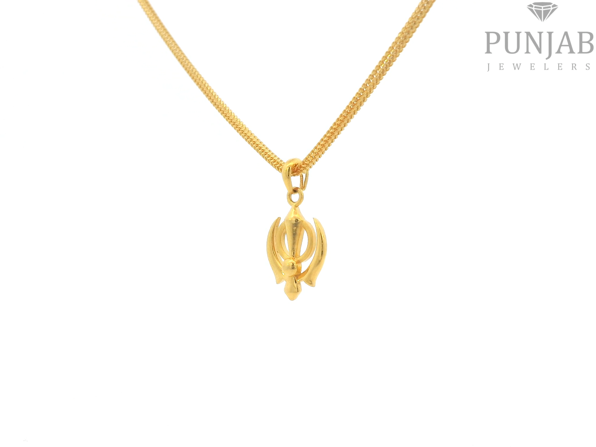 22K Yellow Gold Khanda Pendant