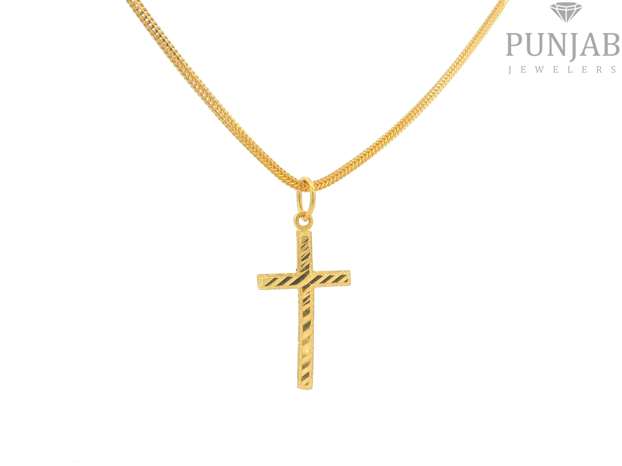 22K Yellow Gold Cross Pendant
