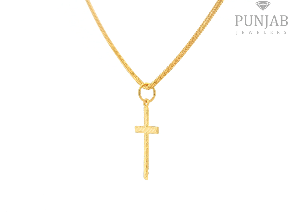 22K Yellow Gold Cross Pendant