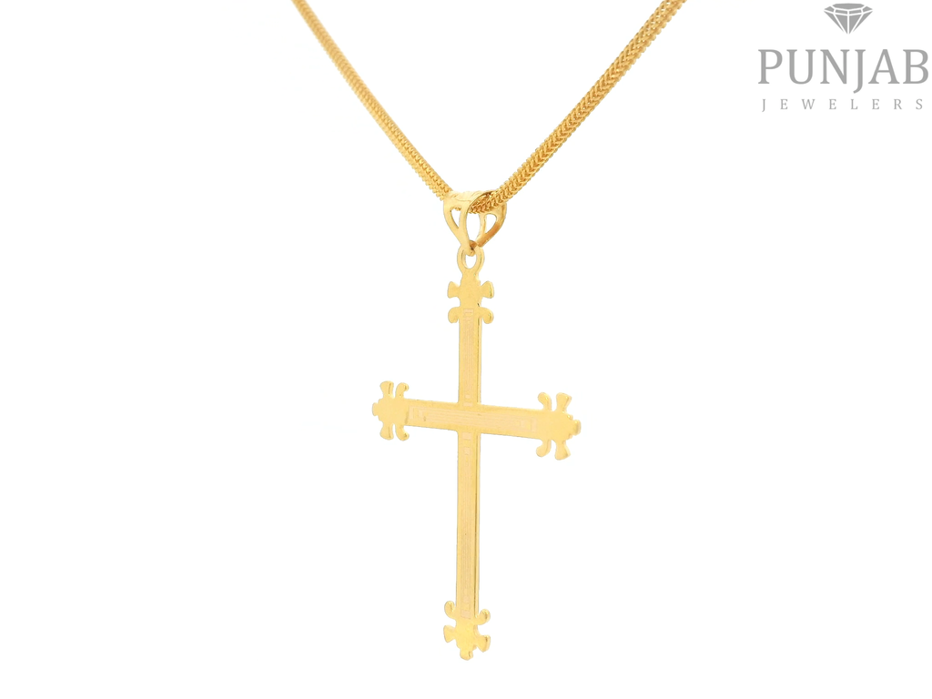 22K Yellow Gold Cross Pendant