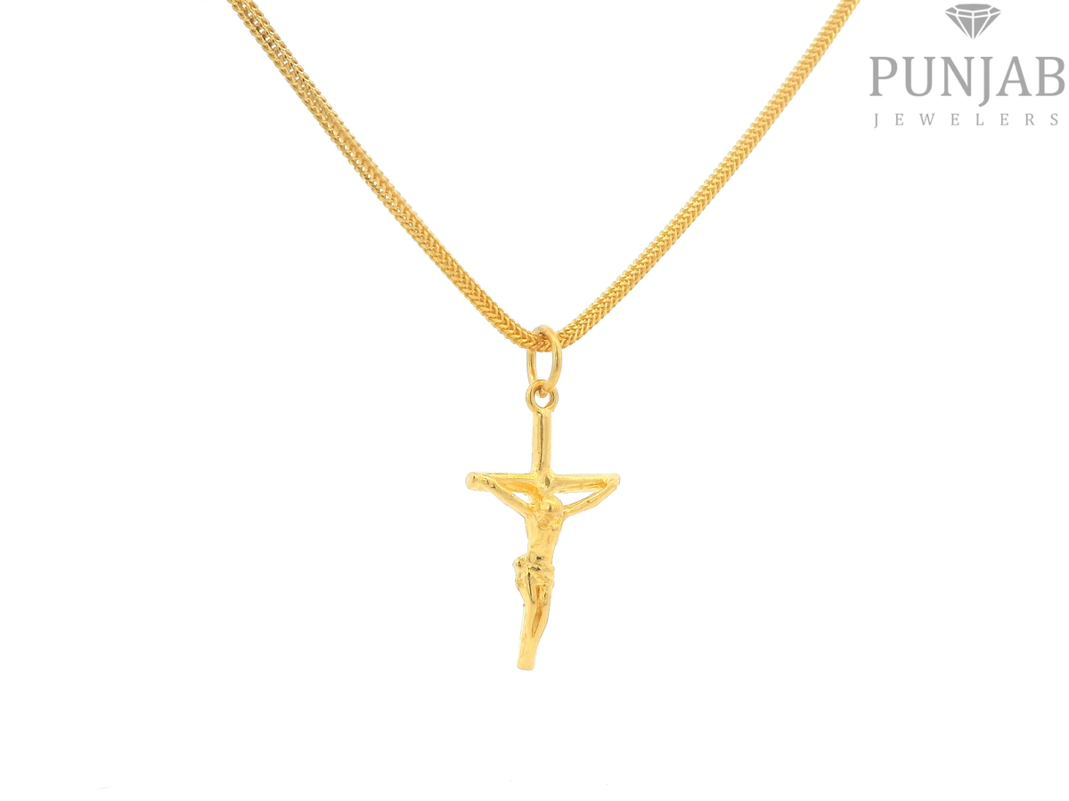 22K Yellow Gold Cross Pendant