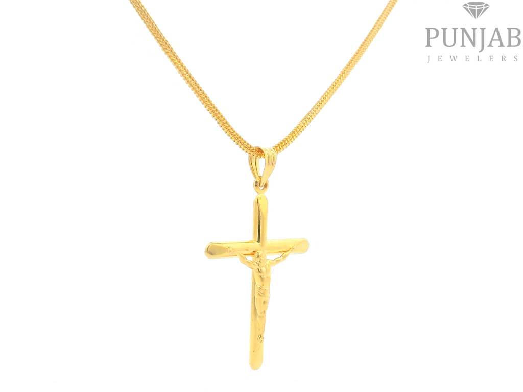 22K Yellow Gold Cross Pendant