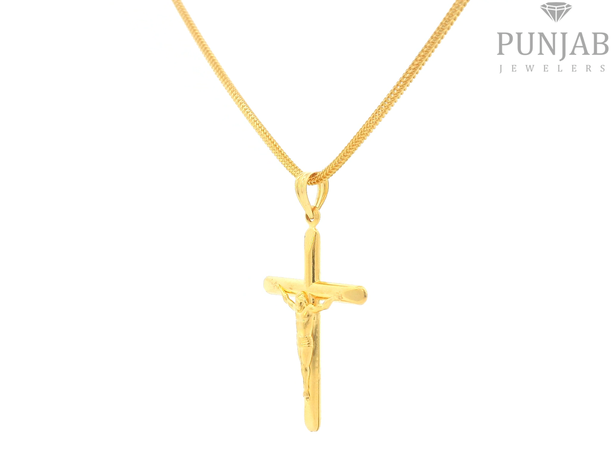 22K Yellow Gold Cross Pendant