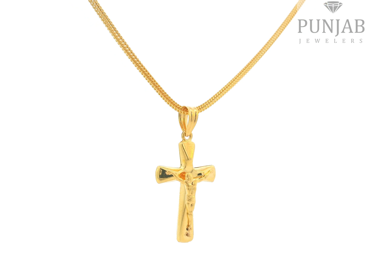 22K Yellow Gold Cross Pendant