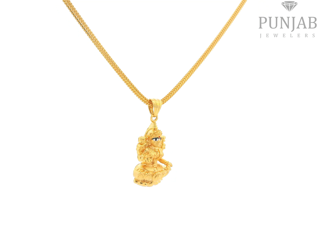22K Yellow Gold Om Pendant