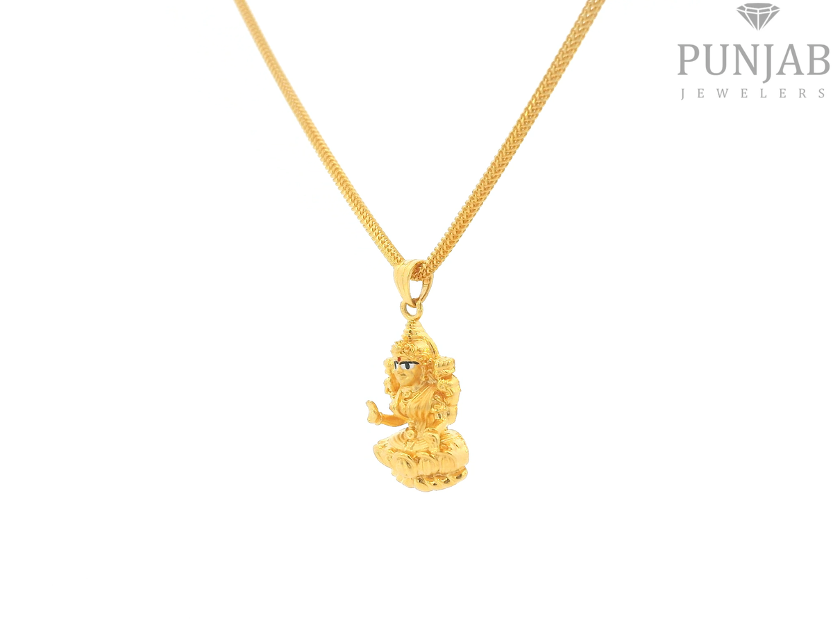 22K Yellow Gold Om Pendant