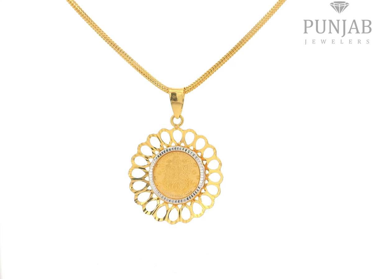 22K Yellow Gold Om Pendant