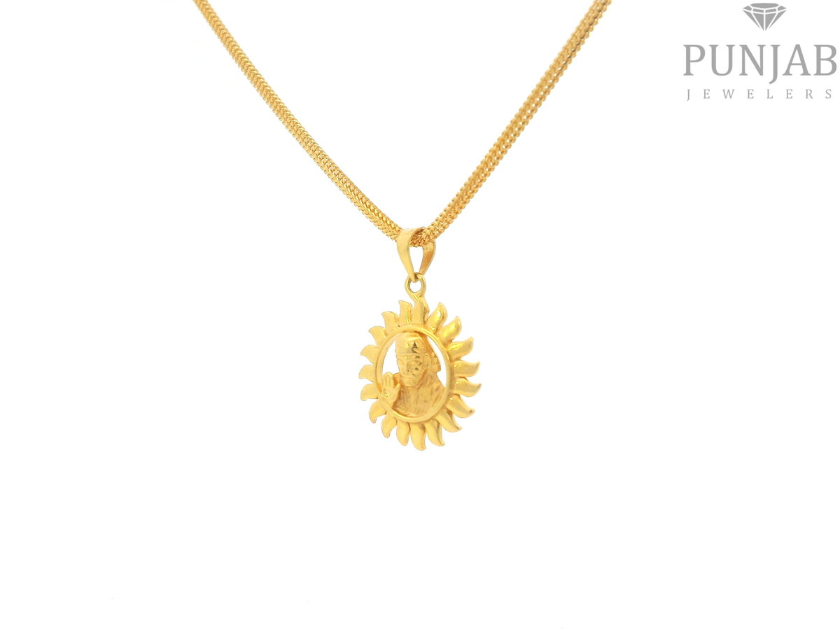 22K Yellow Gold Om Pendant