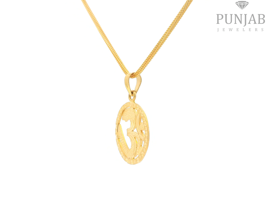 22K Yellow Gold Om Pendant