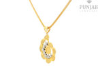 22K Two-Tone Gold Pendant