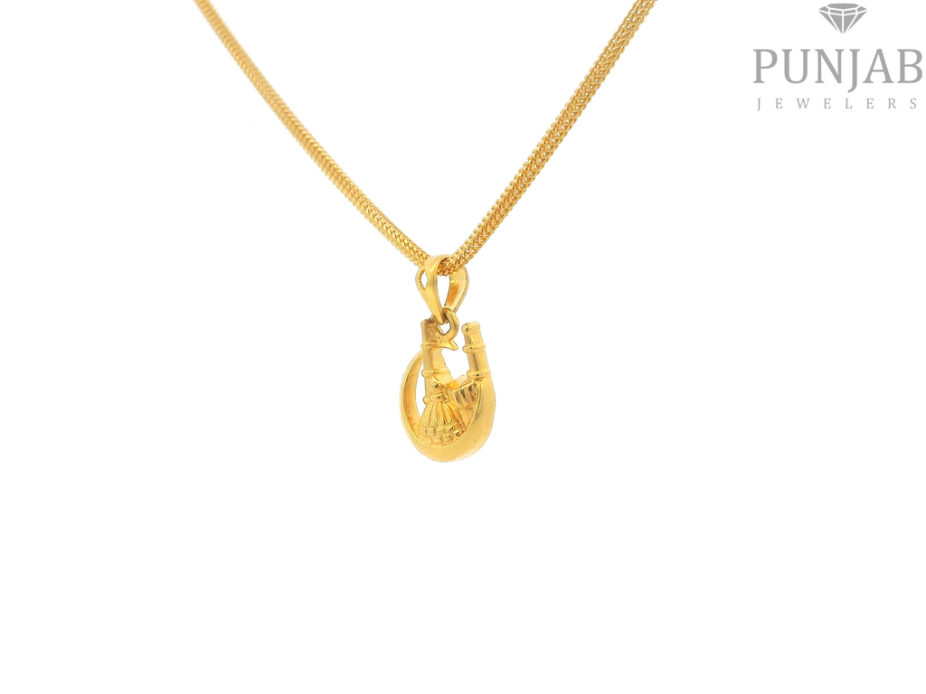 22K Yellow Gold Allah Pendant