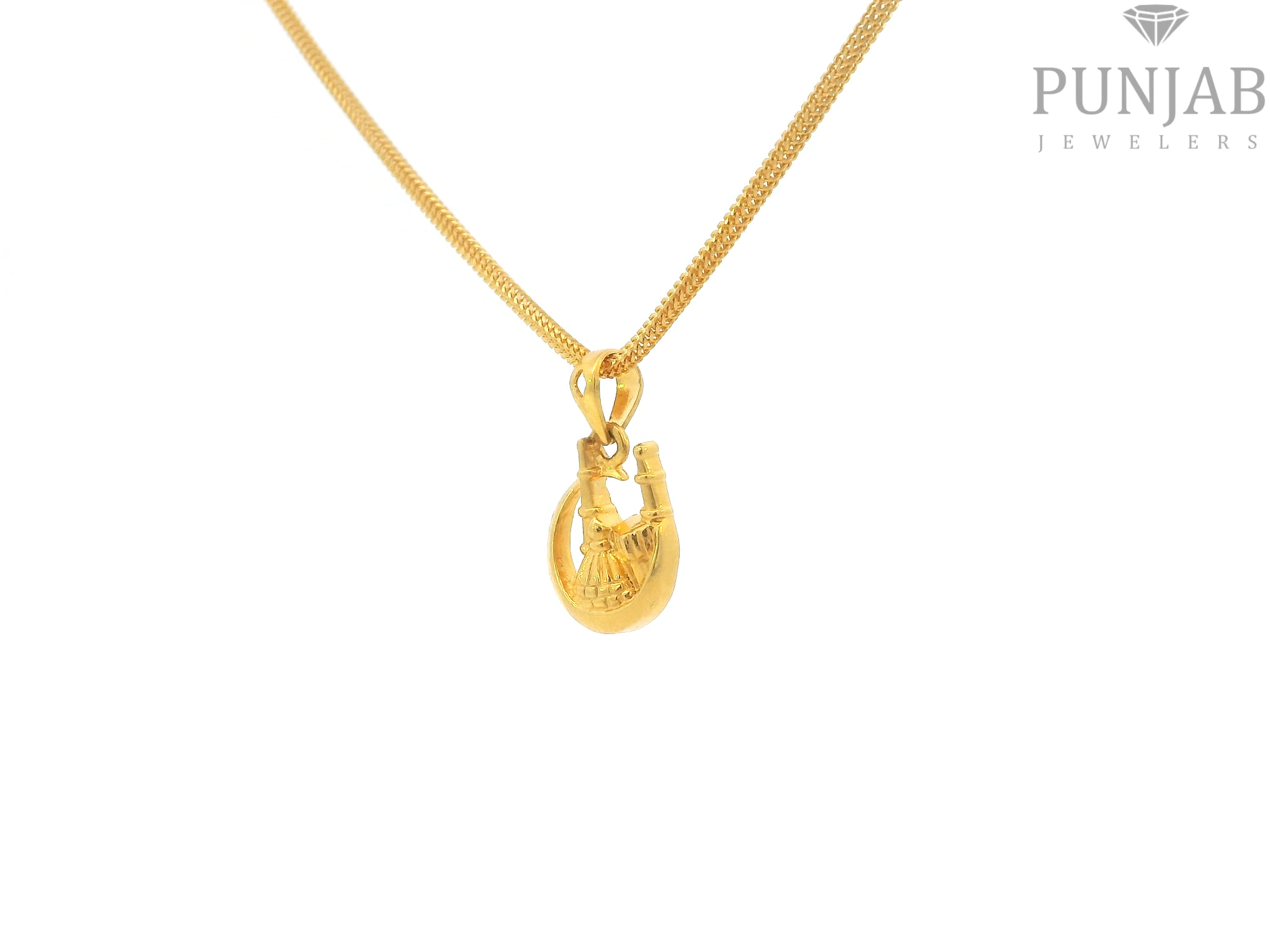 22K Yellow Gold Allah Pendant