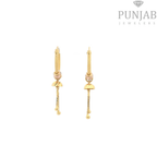 22K Two-Tone Gold Hoop Earrings