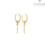 22K Two-Tone Gold Hoop Earrings