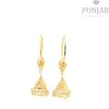 22K Yellow Gold Traditional Hoop Earrings