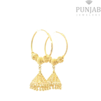 22K Yellow Gold Traditional Hoop Earrings