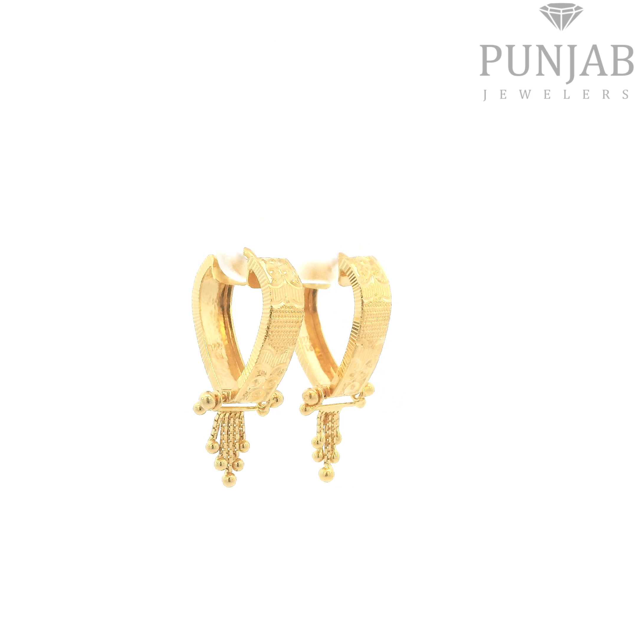 22K Yellow Gold Traditional Earrings