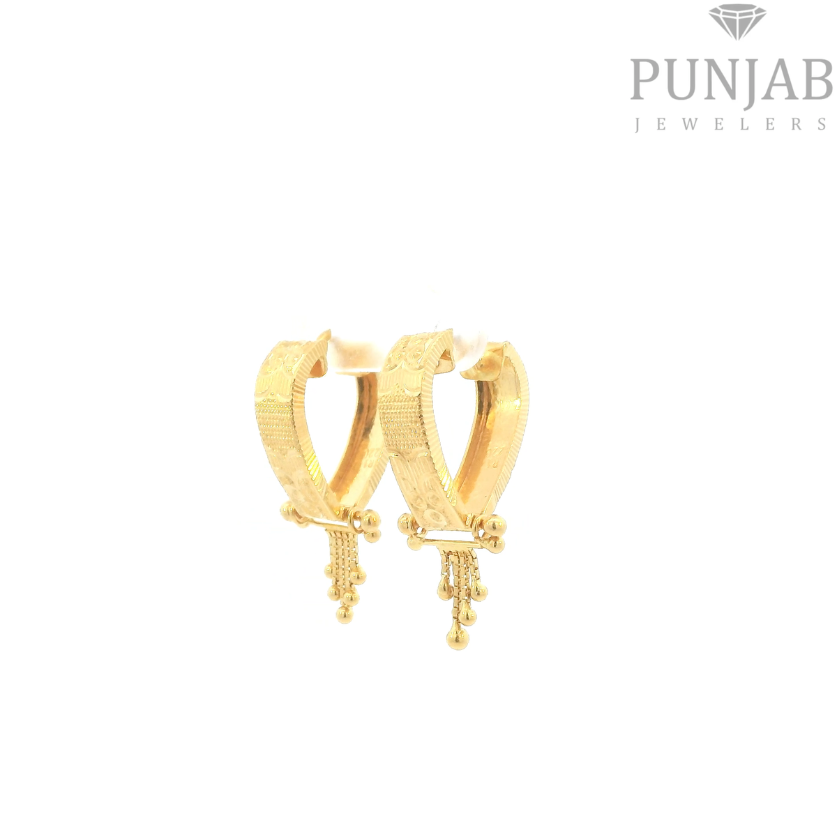 22K Yellow Gold Traditional Earrings