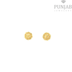 22K Yellow Gold Fancy Stud Earrings with Screw Back