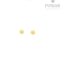 22K Yellow Gold Fancy Stud Earrings with Screw Back
