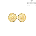 22K Yellow Gold Fancy Stud Earrings with Screw Back