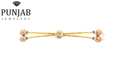 22K Two-Tone Gold Bracelet with Lobster Lock