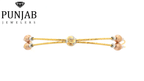 22K Two-Tone Gold Bracelet with Lobster Lock