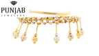 22K Three-Tone Gold Bracelet with Lobster Lock