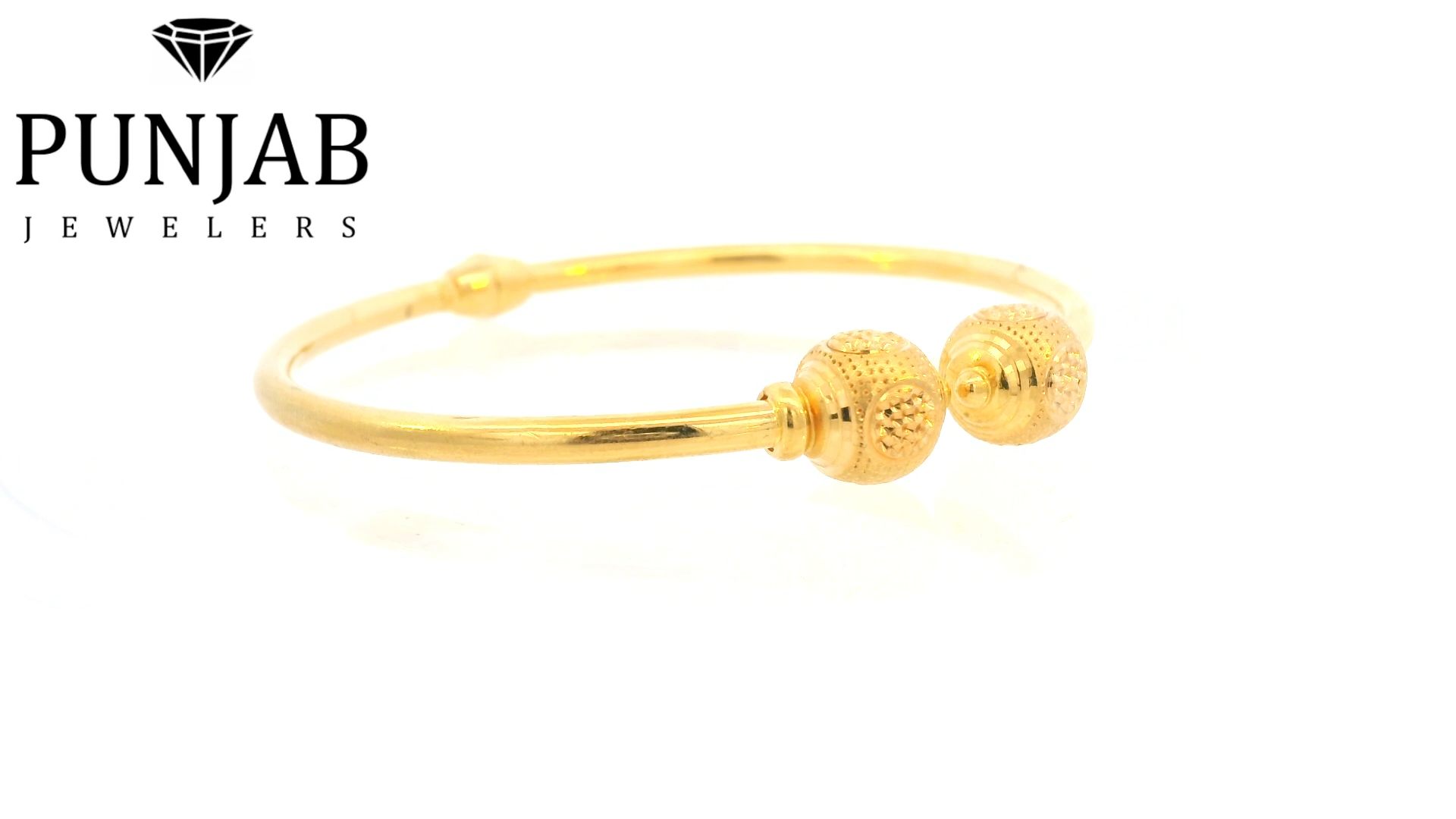 22K Yellow Gold Fancy Bangle