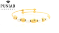 22K Two-Tone Gold Bangle