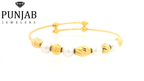 22K Two-Tone Gold Bangle