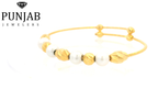 22K Two-Tone Gold Bangle