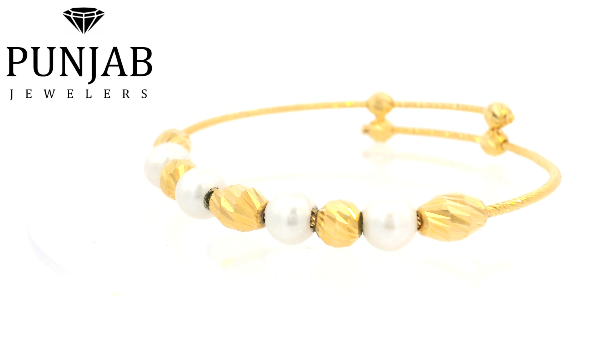 22K Two-Tone Gold Bangle