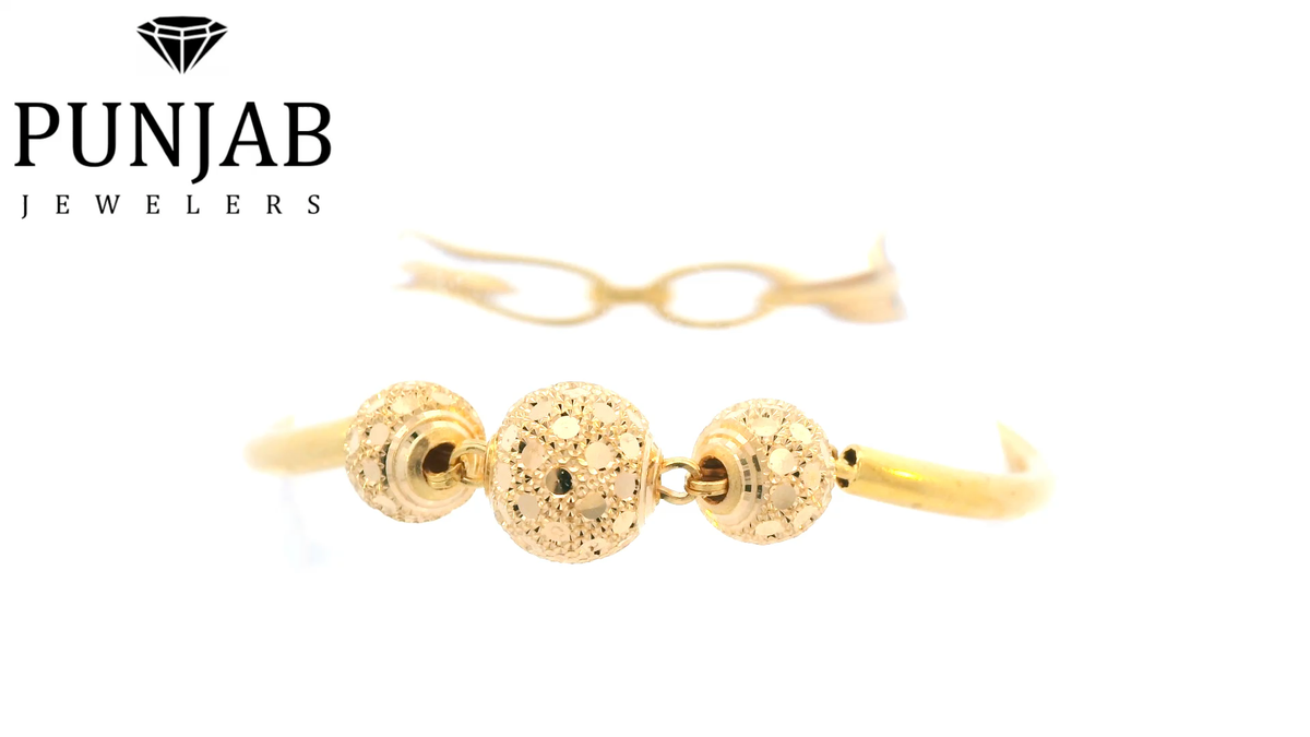 22K Yellow Gold Fancy Bracelet with Lobster Lock
