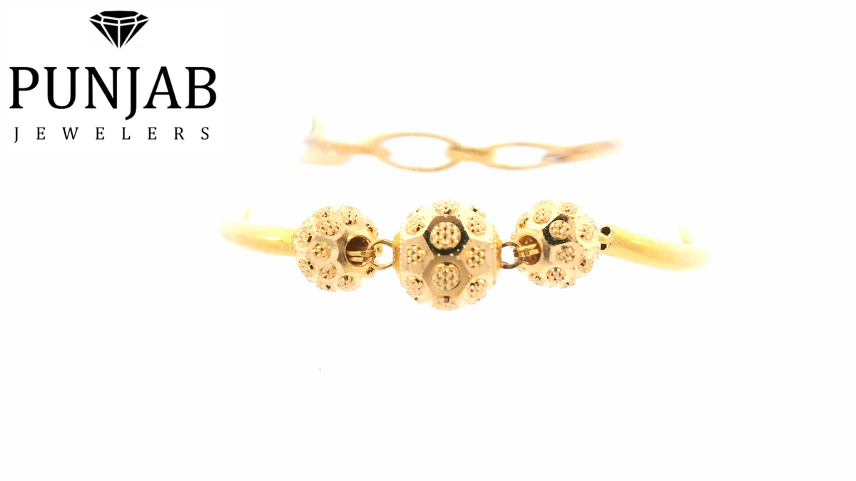22K Yellow Gold Fancy Bracelet with Lobster Lock