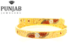 22K Two-Tone Gold Bangle