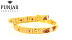 22K Two-Tone Gold Bangle