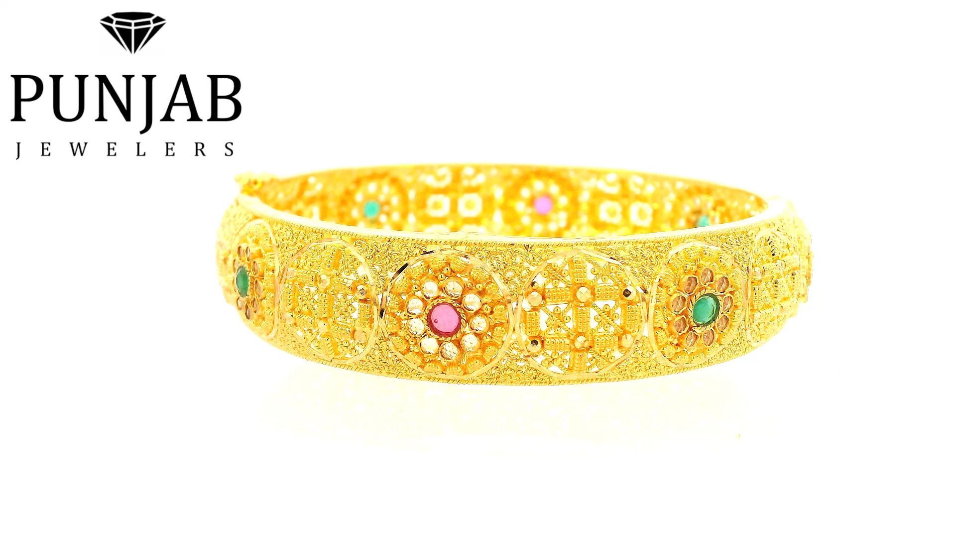 22K Yellow Gold Colored-Tone Bangle