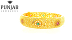 22K Yellow Gold Colored-Tone Bangle