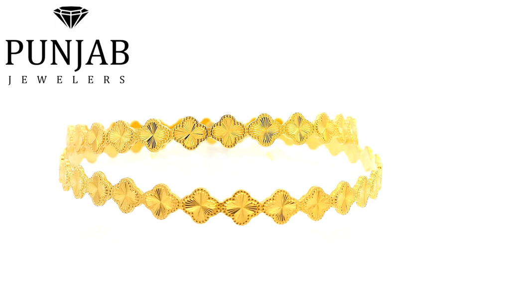 22K Yellow Gold Fancy Bangle