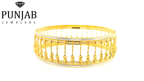 22K Two-Tone Gold Bangle