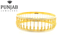 22K Two-Tone Gold Bangle