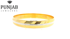 22K Two-Tone Gold Bangle