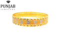 22K Two-Tone Gold Bangle