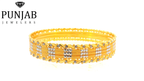 22K Two-Tone Gold Bangle