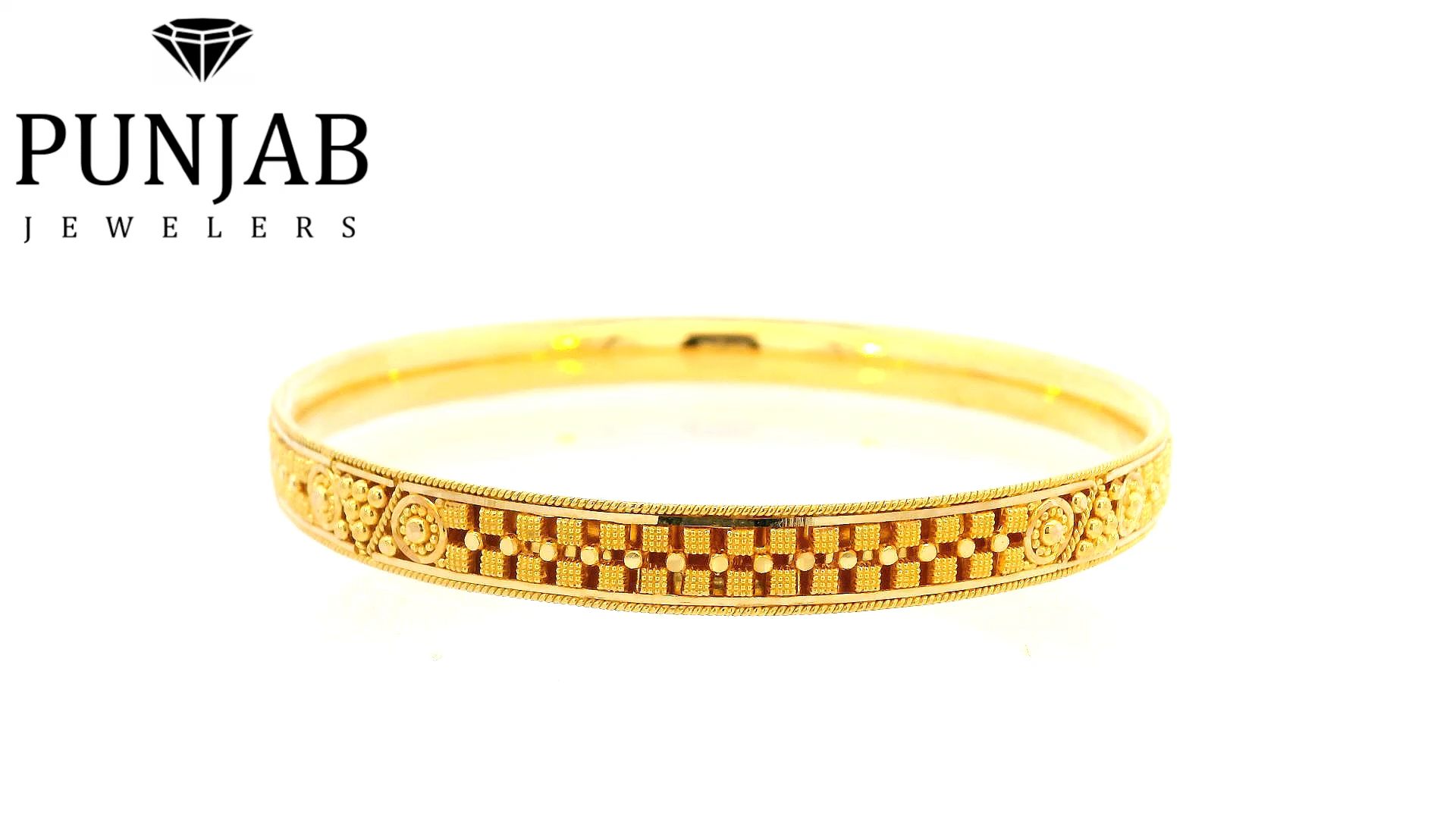 22K Yellow Gold Traditional Bangle