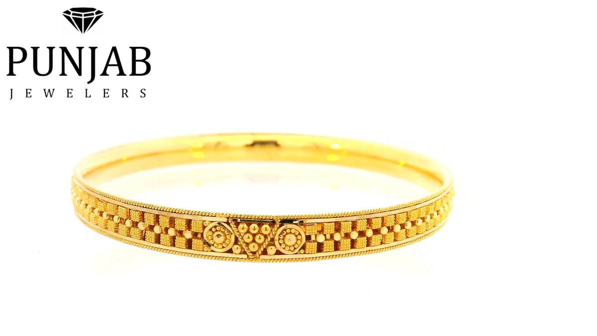 22K Yellow Gold Traditional Bangle